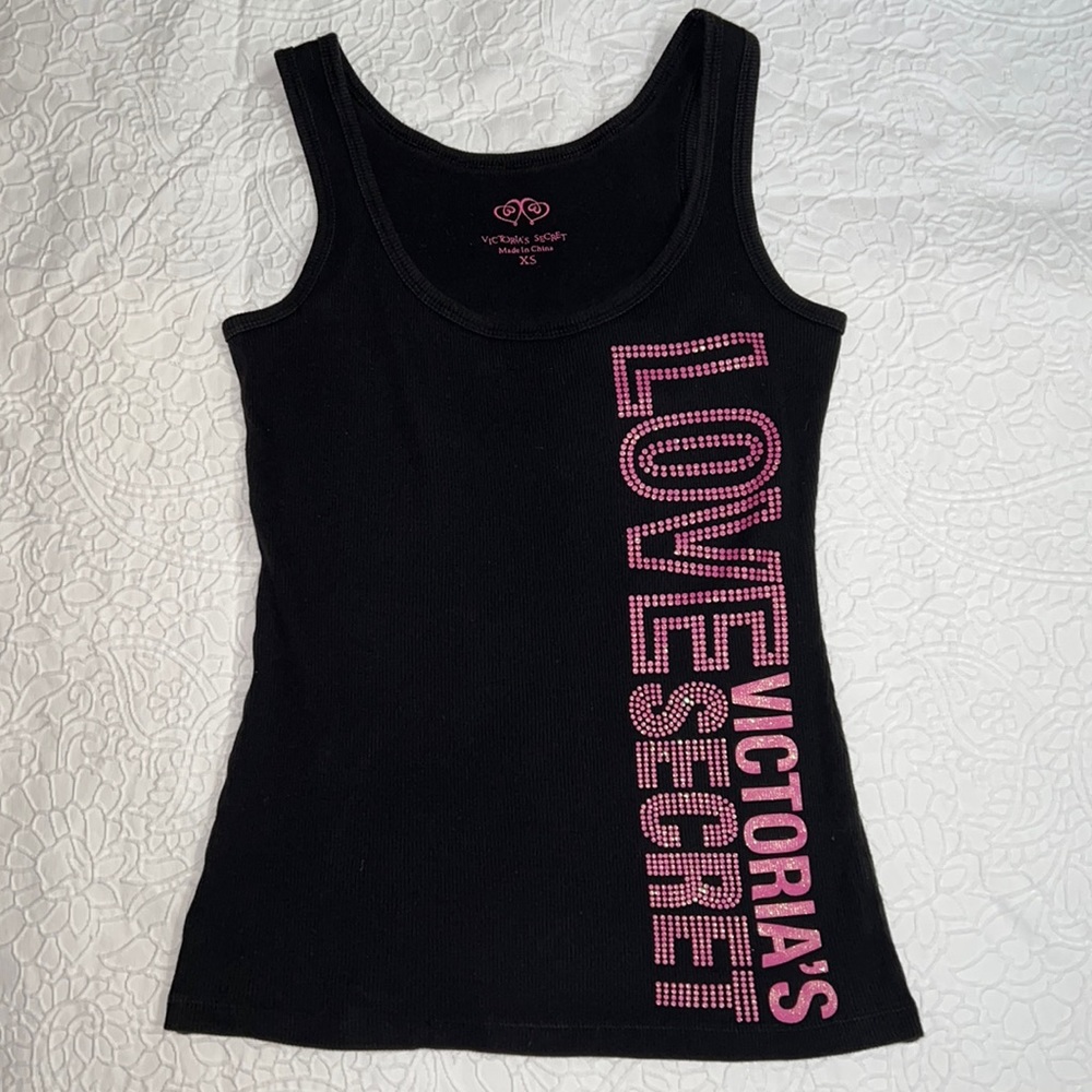 Women Victoria’s Secret Black Love Tank